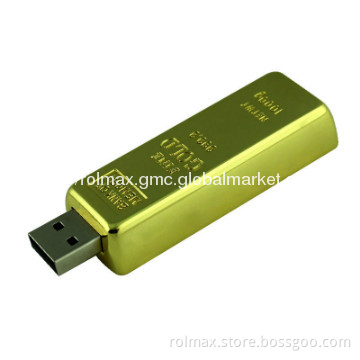 costom logo gold metal stick  usb flash drive